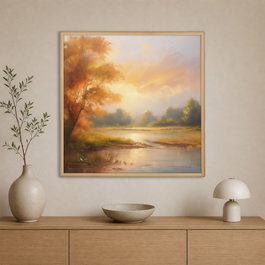 Wallity Pintura en lienzo decorativa enmarcada Multicolor 60 x 60 cm